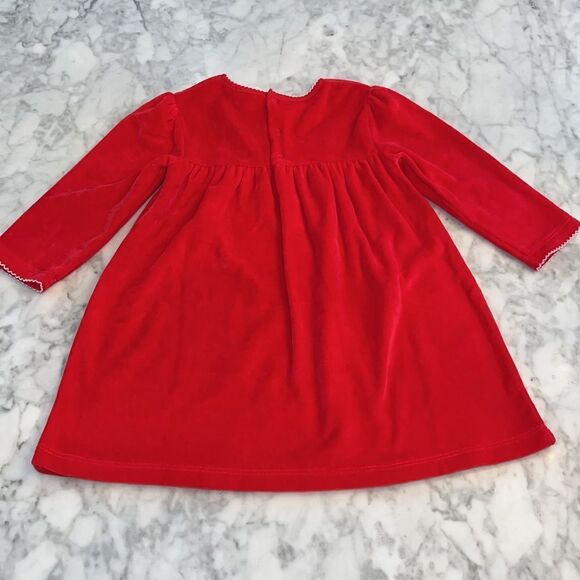 NWT KISSY KISSY RED BOW VELVET DRESS 18/24M - Picture 8 of 9
